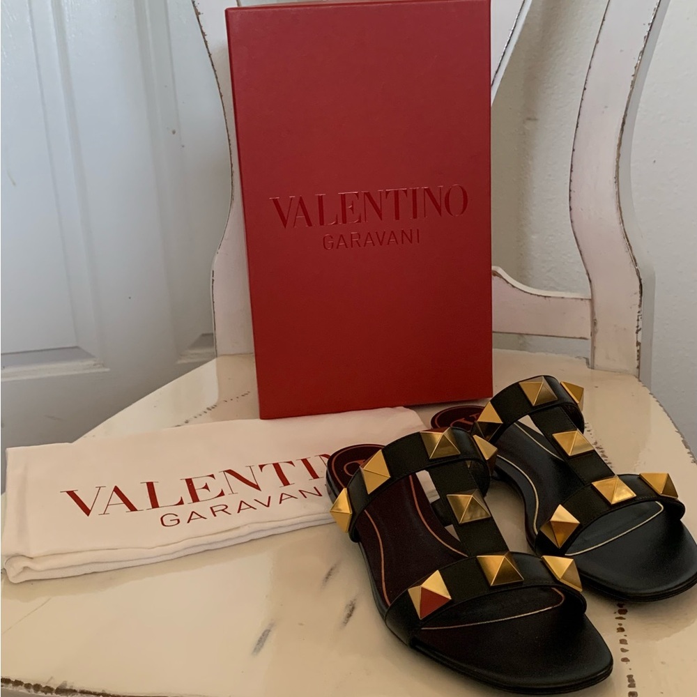 Valentino slides. Brand new! Never worn. In box. Size 39 Black